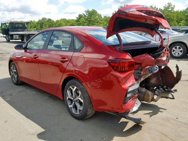 3KPF24AD8KE075035 - 2019 KIA FORTE FE RED photo 3