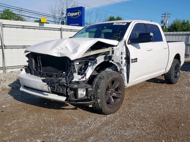 1C6RR7MT3JS184762 - 2018 RAM 1500 SPORT WHITE photo 2