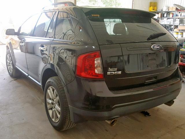 2FMDK3JC8BBB46892 - 2011 FORD EDGE SEL BLACK photo 3