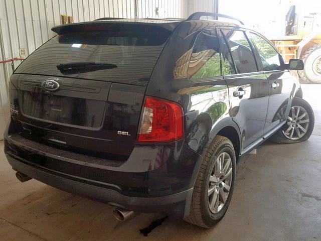 2FMDK3JC8BBB46892 - 2011 FORD EDGE SEL BLACK photo 4