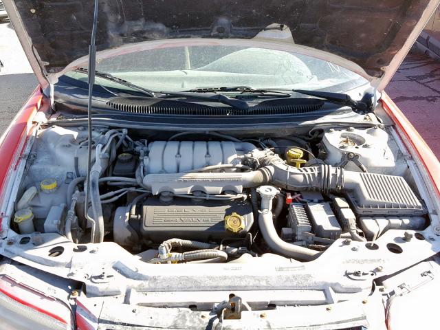 3C3EL45H3VT607995 - 1997 CHRYSLER SEBRING JX RED photo 7