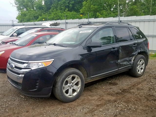 2FMDK4GC8EBA84069 - 2014 FORD EDGE SE BLACK photo 2