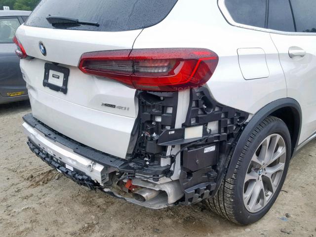5UXCR6C51KLK81397 - 2019 BMW X5 XDRIVE4 WHITE photo 9
