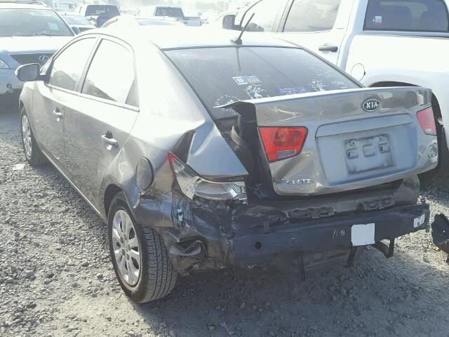 KNAFU4A22A5843818 - 2010 KIA FORTE EX GRAY photo 3