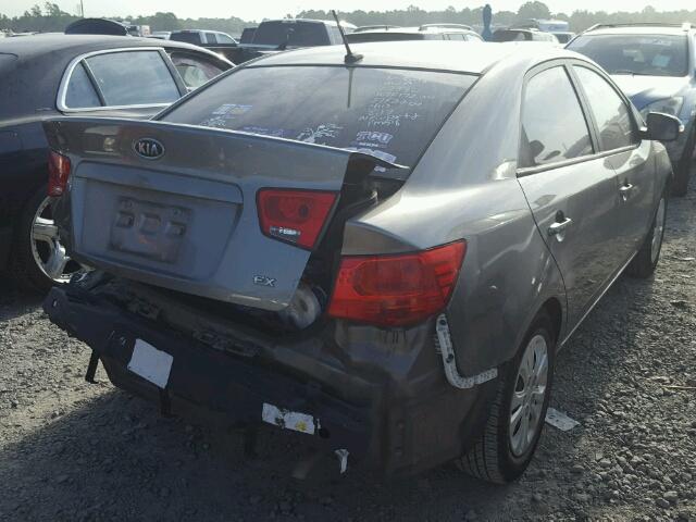 KNAFU4A22A5843818 - 2010 KIA FORTE EX GRAY photo 4