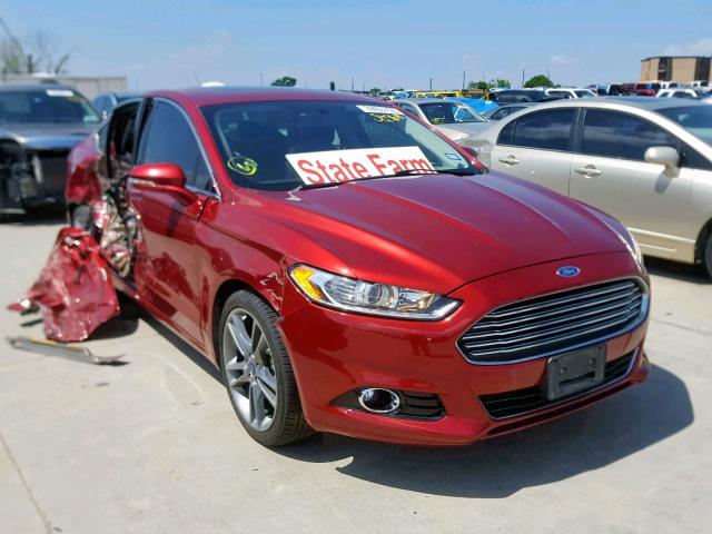 3FA6P0K99ER207209 - 2014 FORD FUSION TIT BURGUNDY photo 1