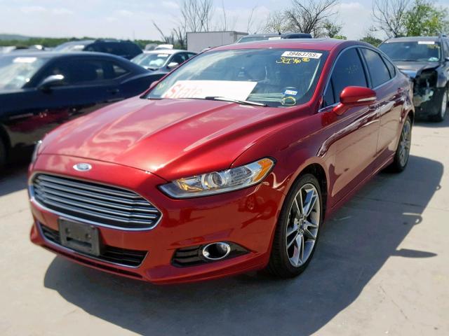 3FA6P0K99ER207209 - 2014 FORD FUSION TIT BURGUNDY photo 2