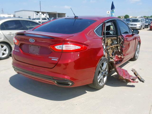 3FA6P0K99ER207209 - 2014 FORD FUSION TIT BURGUNDY photo 4