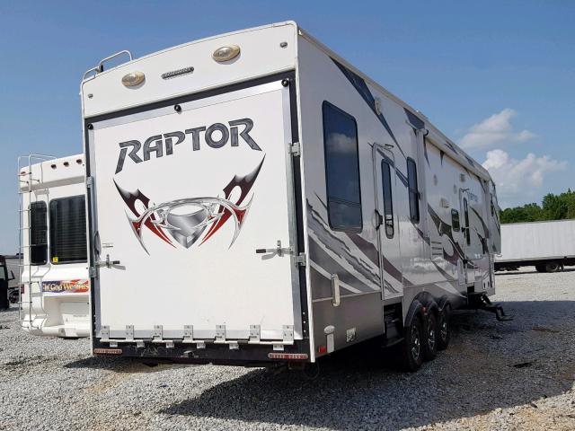 4YDF36524CR800392 - 2012 KEYSTONE RAPTOR WHITE photo 4