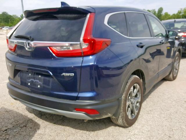 5J6RW2H89HL052856 - 2017 HONDA CR-V EXL BLUE photo 4