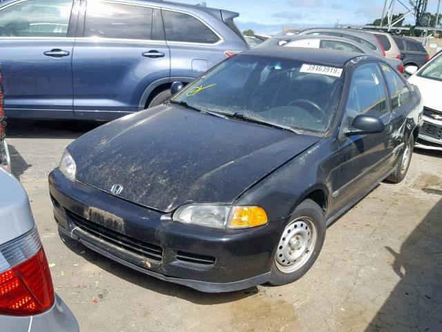 2HGEJ2128SH556572 - 1995 HONDA CIVIC DX BLACK photo 2