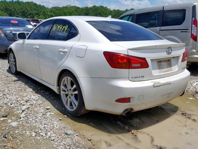 JTHBK262675043809 - 2007 LEXUS IS 250 WHITE photo 3