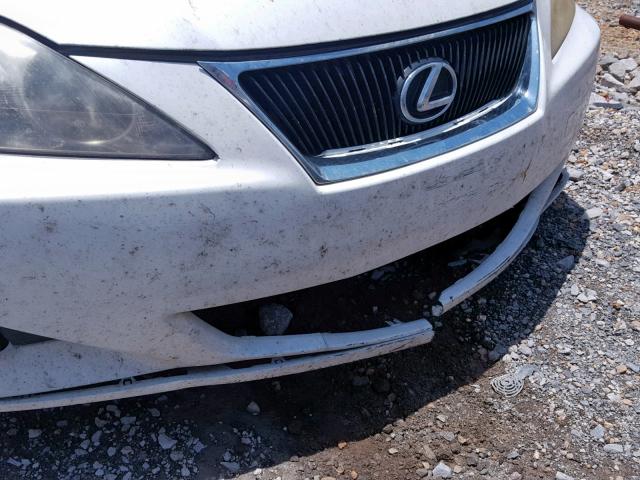 JTHBK262675043809 - 2007 LEXUS IS 250 WHITE photo 9