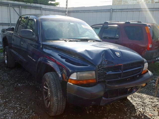 1B7HG38N92S626184 - 2002 DODGE DAKOTA QUA BLUE photo 1