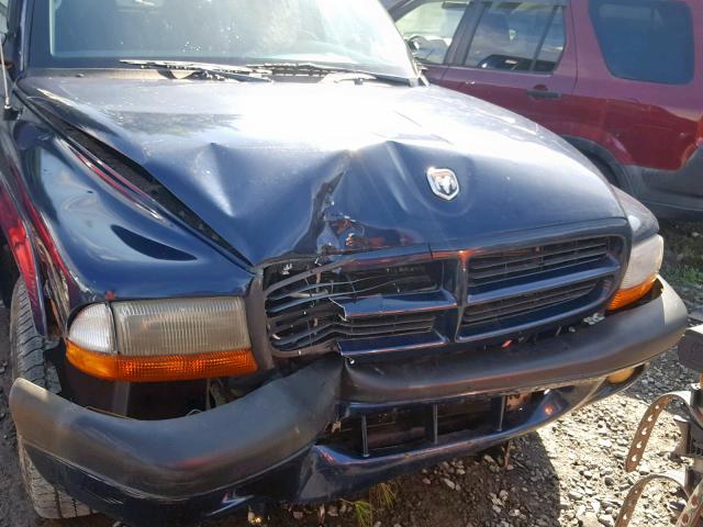 1B7HG38N92S626184 - 2002 DODGE DAKOTA QUA BLUE photo 7