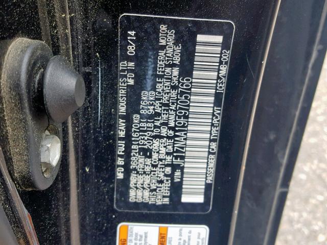 JF1ZNAA19F9705766 - 2015 TOYOTA SCION FR-S BLACK photo 10