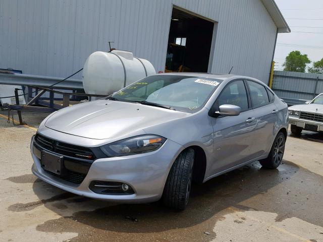 1C3CDFBB3FD403818 - 2015 DODGE DART SXT SILVER photo 2