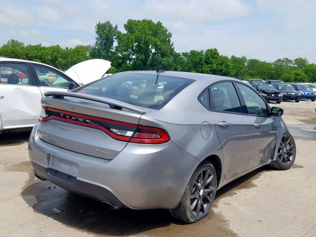 1C3CDFBB3FD403818 - 2015 DODGE DART SXT SILVER photo 4