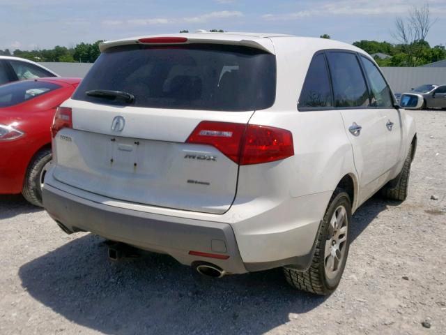 2HNYD28298H532986 - 2008 ACURA MDX WHITE photo 4