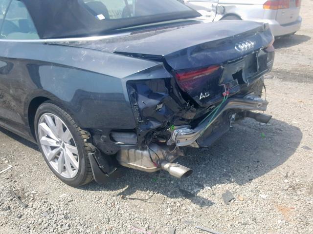 WAU2NGF52JN010682 - 2018 AUDI A5 PRESTIG GRAY photo 9