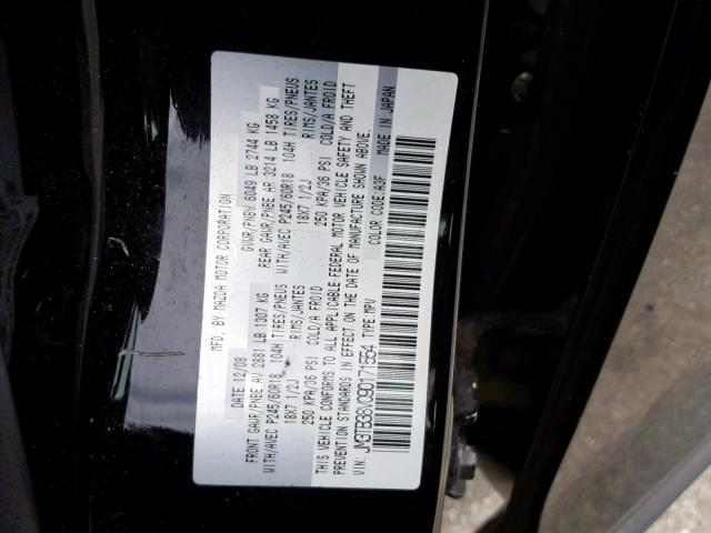 JM3TB38V090171554 - 2009 MAZDA CX-9 BLACK photo 10