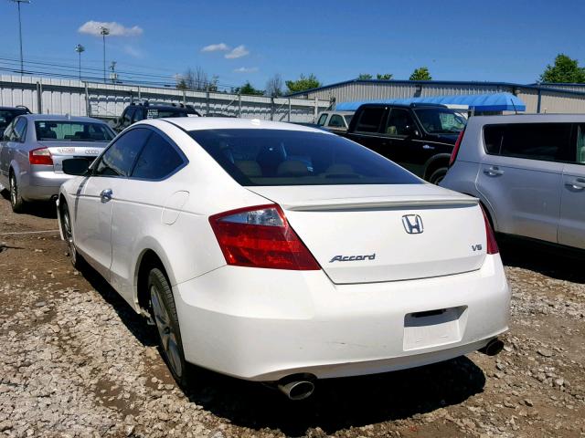 1HGCS2B82AA003372 - 2010 HONDA ACCORD EXL WHITE photo 3