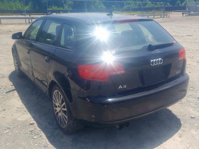 WAUNF78PX8A120647 - 2008 AUDI A3 2.0 PRE BLACK photo 3