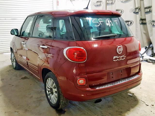 ZFBCFABH0EZ027208 - 2014 FIAT 500L EASY RED photo 3