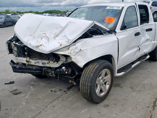 1D7HE48K88S506361 - 2008 DODGE DAKOTA QUA WHITE photo 9