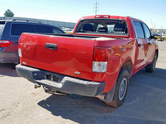 5TFDW5F10BX161150 - 2011 TOYOTA TUNDRA CRE RED photo 4