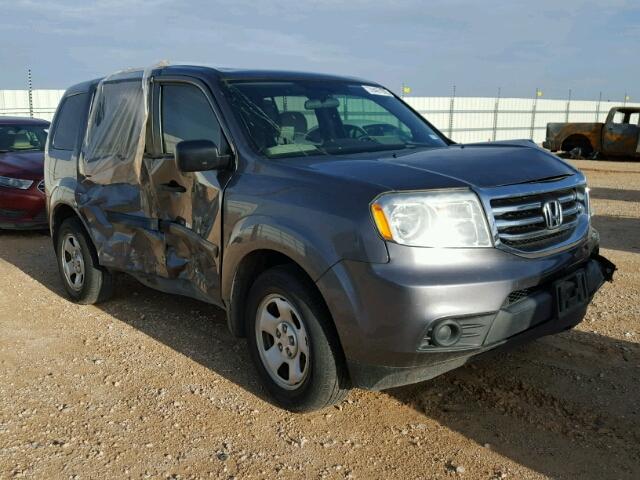 5FNYF4H27EB004554 - 2014 HONDA PILOT LX GRAY photo 1