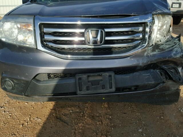 5FNYF4H27EB004554 - 2014 HONDA PILOT LX GRAY photo 7