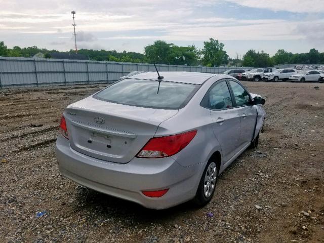 KMHCT4AE8HU315926 - 2017 HYUNDAI ACCENT SE SILVER photo 4