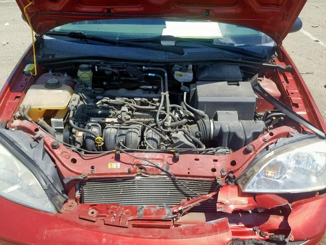 1FAFP34N85W283304 - 2005 FORD FOCUS ZX4 RED photo 7