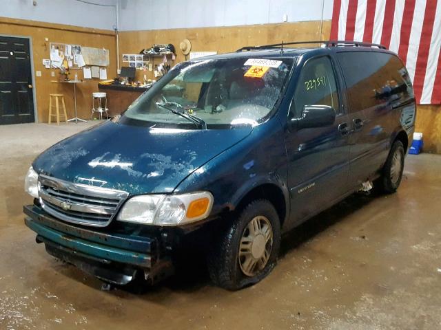 1GNDX03E81D257364 - 2001 CHEVROLET VENTURE GREEN photo 2