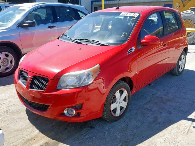 KL2TD66E89B668527 - 2009 PONTIAC G3 RED photo 2