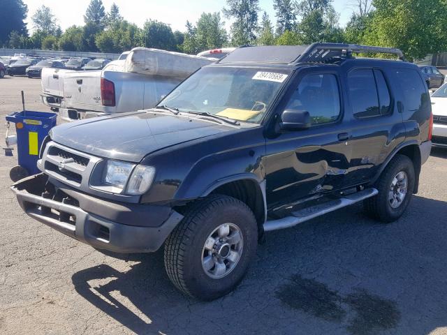 5N1ED28Y6YC558702 - 2000 NISSAN XTERRA XE BLACK photo 2