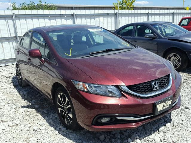 19XFB2F90DE032904 - 2013 HONDA CIVIC EXL MAROON photo 1