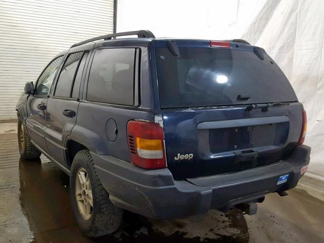 1J4GX48S24C191197 - 2004 JEEP GRAND CHER BLUE photo 3