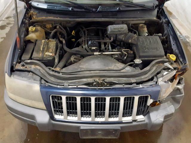 1J4GX48S24C191197 - 2004 JEEP GRAND CHER BLUE photo 7