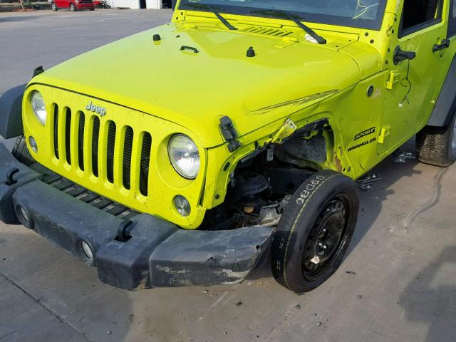 1C4AJWAG3GL334239 - 2016 JEEP WRANGLER S GREEN photo 9