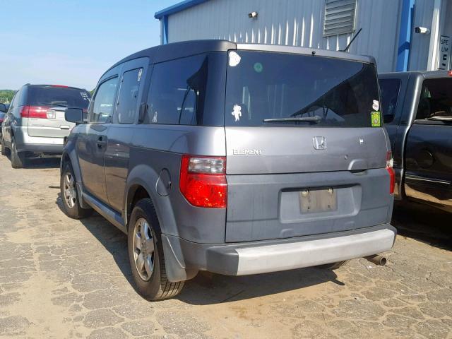 5J6YH18615L013348 - 2005 HONDA ELEMENT EX GRAY photo 3