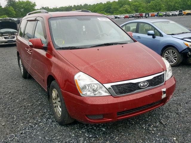 KNDMG4C79C6465715 - 2012 KIA SEDONA LX RED photo 1