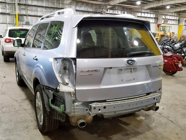 JF2SHGGC9DH422397 - 2013 SUBARU FORESTER T SILVER photo 3