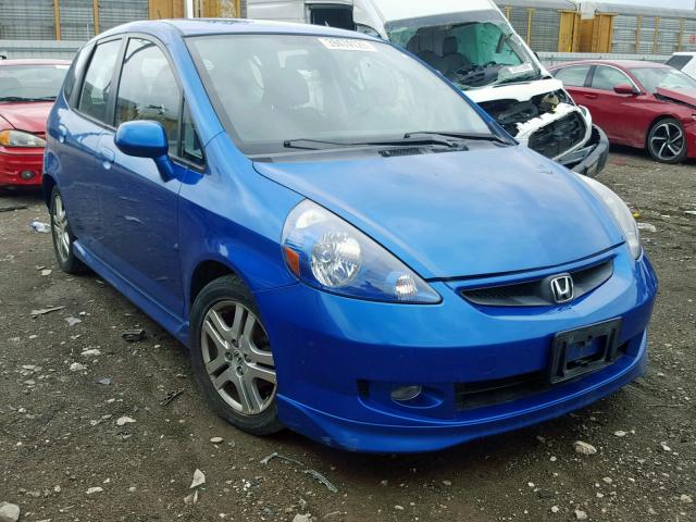 JHMGD38697S051782 - 2007 HONDA FIT S BLUE photo 1