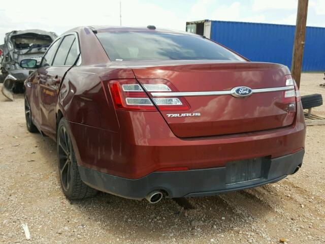 1FAHP2E83EG182077 - 2014 FORD TAURUS SEL RED photo 3