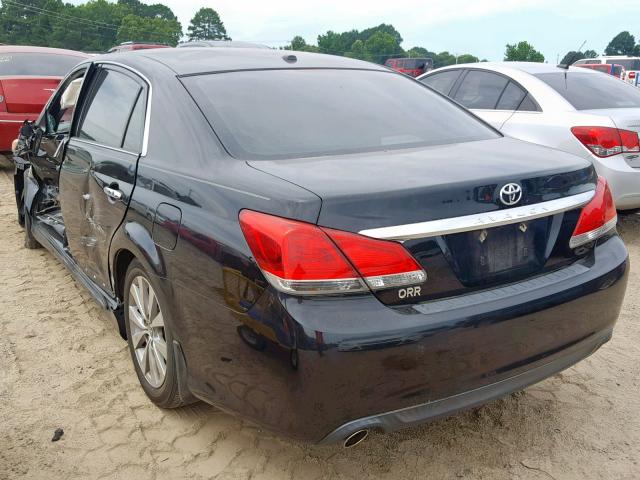 4T1BK3DB8CU458880 - 2012 TOYOTA AVALON BAS BLACK photo 3