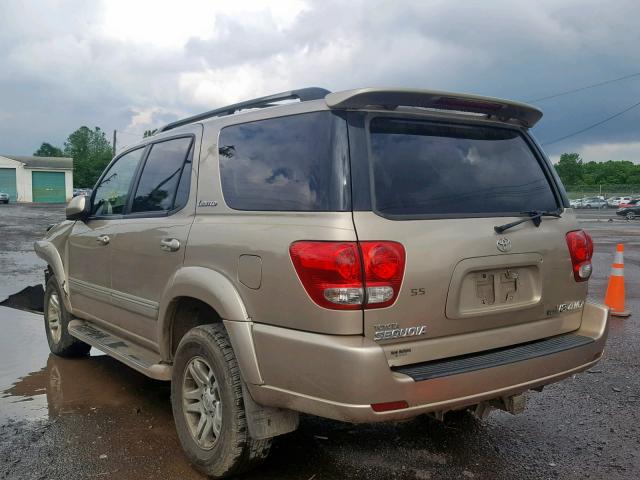 5TDBT48A26S268784 - 2006 TOYOTA SEQUOIA LI GOLD photo 3