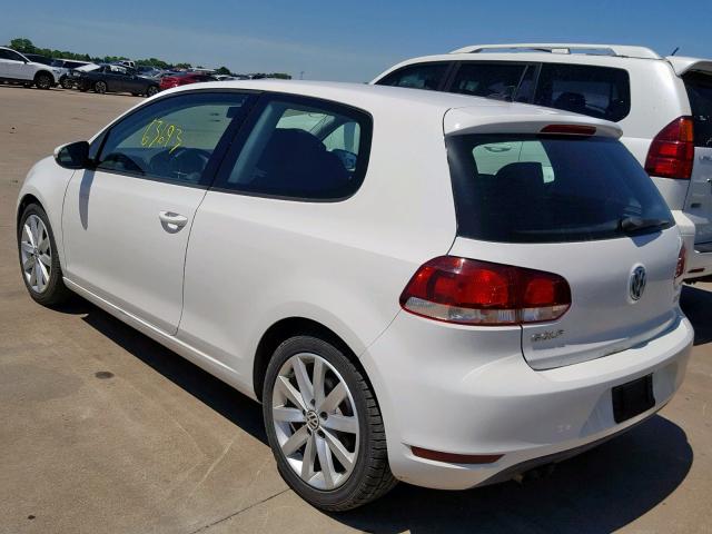 WVWBM7AJXBW148881 - 2011 VOLKSWAGEN GOLF WHITE photo 3