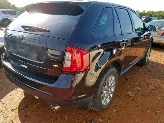 2FMDK3JC3EBB20737 - 2014 FORD EDGE SEL BROWN photo 4